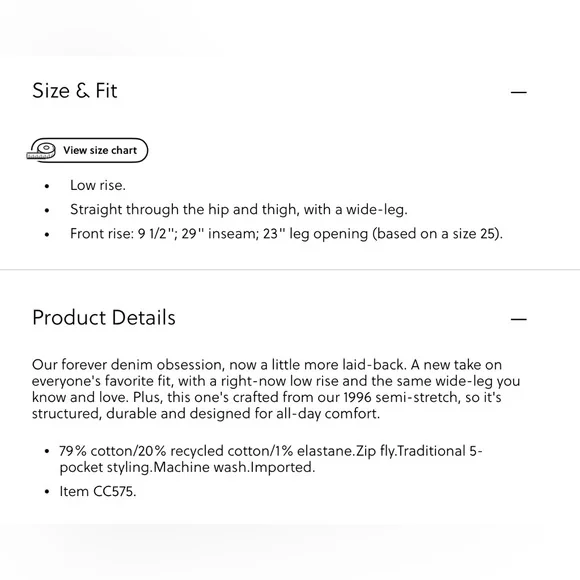 J. Crew Low Rise Denim Trouser Jean - Wide Leg - Size 25 Petite - 25P - Picture 5 of 9